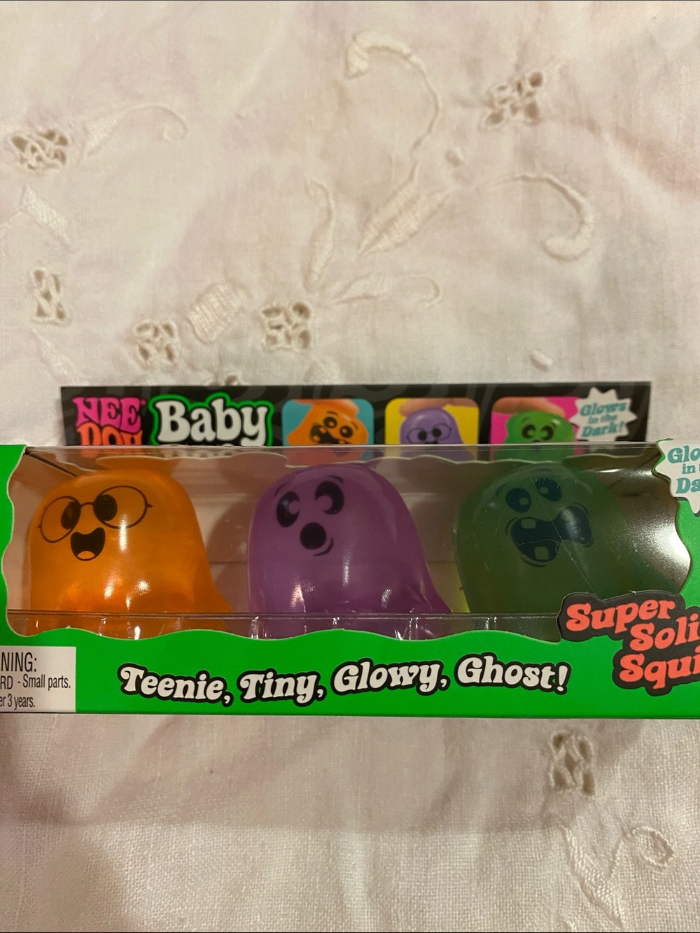 RARE NeeDoh Baby Boos 3-Pack 2026 Halloween Glow in Dark Ghosts NEW ๐ป - Picture 2 of 5